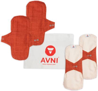 Avni Lush Washable Panty Liner (L- 240MM x 4) | Antimicrobial | With Storage Pouch Pantyliner
