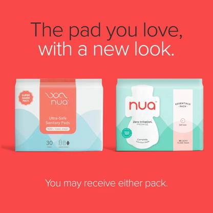 Nua Complete Comfort 30 Light Flow L | Essentials Pack | 4X Comfort Sanitary Pad