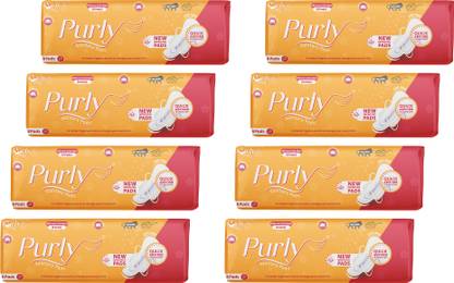 Purly Cotton Pad, Fast absorbing power,Leak Proof & Rash Free-XXL 290mm (48 Pads) Sanitary Pad