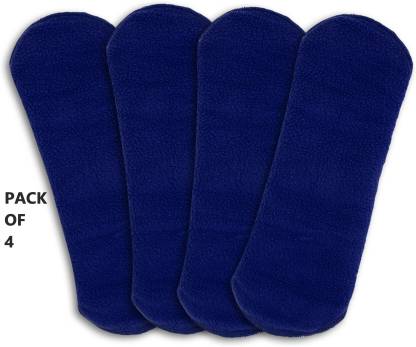 SIZI Navyblue Reusable & Washable Cotton Menstrual cloth pad (Extra Large,Pack of 4) Pantyliner