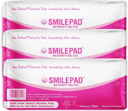 SMILEPAD Maxi Maternity Pad After Delivery with Belt | Ultra Soft 580mm, Pregnancy Sanitary Pad