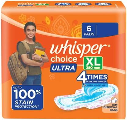Whisper Choice Ultra X 6 PADS Sanitary Pad