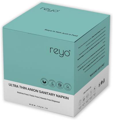 REYO New & Improved Anion Sanitary Napkins | Biodegradable - 290mm (15 pads) Sanitary Pad