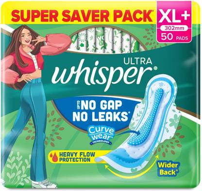 Whisper Ultra Clean XL Plus Wings Sanitary Pad (Pack of 50) Sanitary Pad