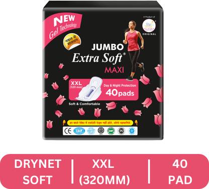 Extra Soft Maxi Care Day & Night Protection |Soft & Comfortable (XXL)(Pack of-40) Sanitary Pad