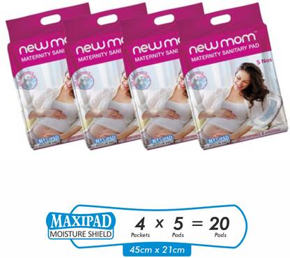 Newmom Disposable Maternity Pads - Maxi (5 * 4) Sanitary Pad