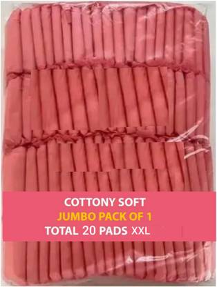 NANO Ultra Soft Sanitary Pads For Women, XXLarge Pack of 20 Napkins Sanitary Pad
