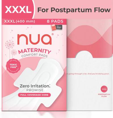 Nua Ultra-Safe Maternity Pads 400 mm XXXL| Pack of 5 Sanitary Pad