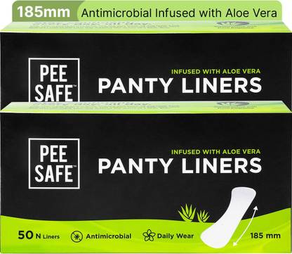 Pee Safe Aloe Vera Panty Liners For Women | Curvy Design For Extra Comfort Pantyliner