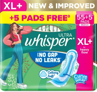 Whisper ULTRA HYGIENE+COMFORT XL+ ,PROTECTION FOR HEAVY FLOW Sanitary Pad