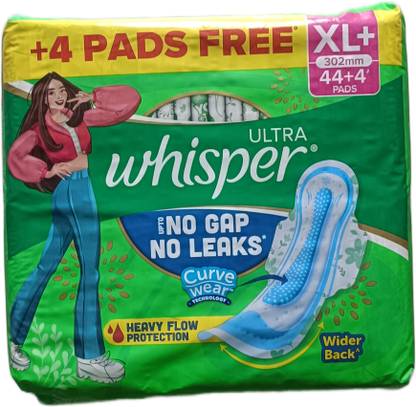 Whisper ultra XL+ 44 heavy flow no gap no leaks UUYY 7 Sanitary Pad
