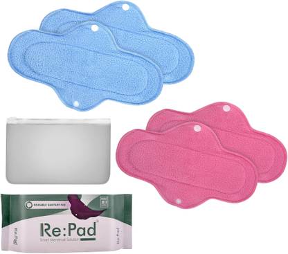 Re:pad Reusable Pad-2 Maxi + 2 Super Maxi Sanitary Pad