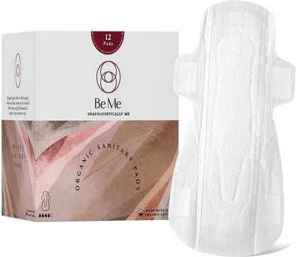 BE ME Corn & Bamboo Fiber 0% Leaks Combo (4R+4L+4XL) Period Pads With Disposable Pouch Sanitary Pad