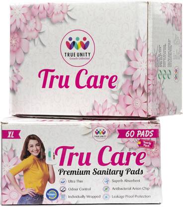True unity TRU CARE Premium Sanitary Pads - 60 Sanitary Pad