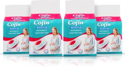 Cojin Premium Maternity Pads for New Moms Pack of 4 (20 Maternity Pads) Sanitary Pad