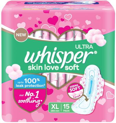 Whisper ULTRA SKIN LOVE SOFT XL, COTTONY SOFT Sanitary Pad