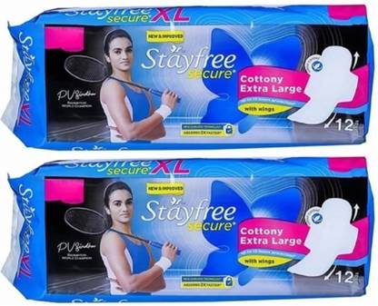 STAYFREE Secure Night Cottony Comfort Extra Large XL Sanitary Pad