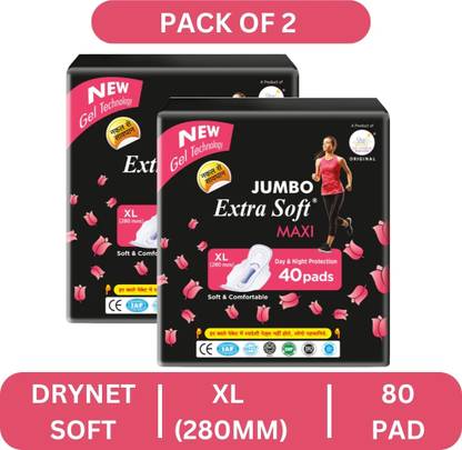Extra Soft Jumbo Maxi-XL Day & Night Protection |280 mm| Sanitary Pad