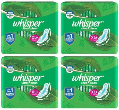 Whisper ultra clean XL+ 317 mm - 7+7+7+7 Pads Sanitary Pad