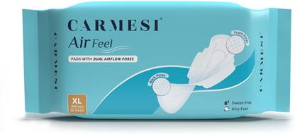 Carmesi Air Feel With Dual Airflow Pores | Rash Free & Ultra Thin | 40 XL Sanitary Pad