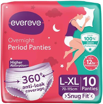 EverEve Ultra Absorbent Disposable Period Panties - L - XL (10 Pieces) - (70-115cm) Sanitary Pad