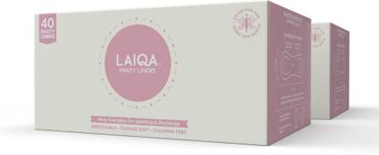 LAIQA Rash Free Pantyliners Pack of 80 | Daily Liners for Hygiene & No Spotting Marks Pantyliner