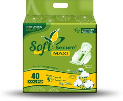 soft & secure Cottony Cover Maxi XXL Sanitary Pad