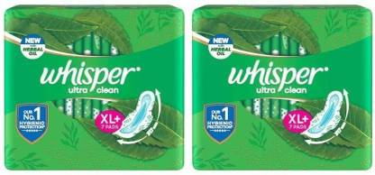 Whisper ultra clean XL+ 317 mm - 7+7 Pads Sanitary Pad