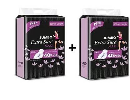 Extra Sure vc New Sanitary Pad Jumbo XXXL Full Size Pack of 2 Sanitary Pad