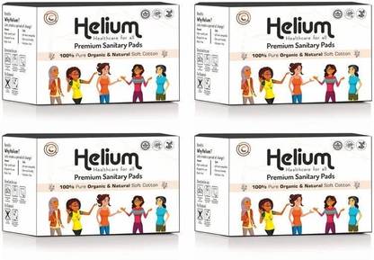 CHESTA FORMULATION Helium 100% Organic & Naturally Soft Cotton Sanitary Pad XXXL-360mm 92 Pads Sanitary Pad