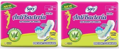 SOFY Antibecteria Extra Long 290 mm XL - ( 14+14 pads ) Sanitary Pad