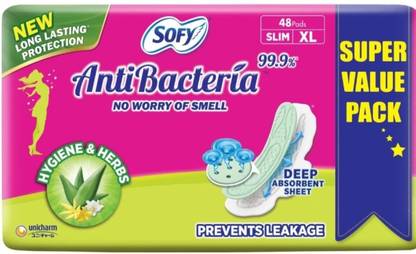SOFY Anti Becteria Extra large XL 290mm 48pcs Sanitary Pad