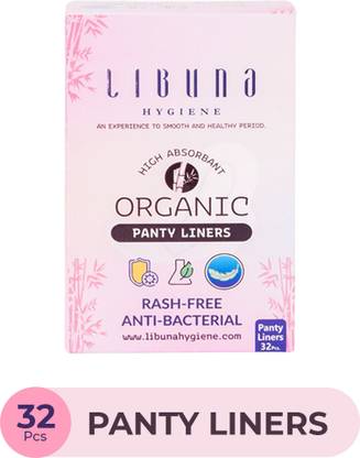 LIBUNA HYGIENE Libuna Organic | Antibacterial | Panty Liners-32 pcs | RashFree Liners Pantyliner