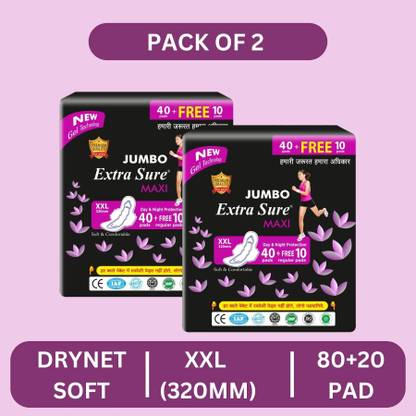 Extra Sure Maxi XXL Sanitary Pads - 40 Pads + 10 Free Pantiliners Sanitary Pad