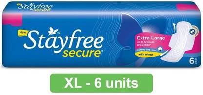 STAYFREE Secure Night Cottony Comfort Extra Large XL Sanitary Pad