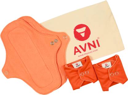 Avni Fluff Washable Panty Liner,Reusable& Antimicrobial,S(200MM),With Storage Pouch Pantyliner
