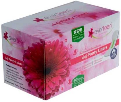 everteen Panty Liners for Light Discharge Absorption in Women - 1 Pack (30 pieces) Pantyliner