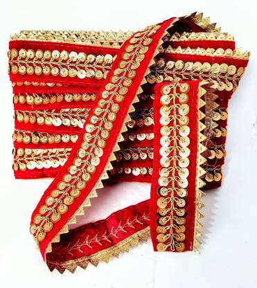 SHINGALA ENTERPRISE NICE LOOK GOLD SEQUENCE AND GOTA WORK Velvet Saree Falls