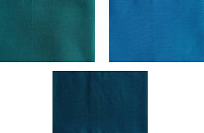 SRI SAI TR SF 3pcs (6) Colour : Ocean,Azure,Peacockgreen Cotton Blend Saree Falls
