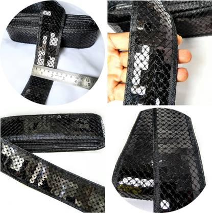 NIMISHA FASHION EXCELLENT LOOK BLACK SEQUENCE 9 METER Lace Saree Falls
