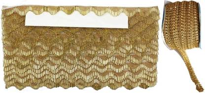 KRIVITY lace border combo pack of 2 piece 4 meter multicolor total 8 meter,Border No-61 Lace Saree Falls