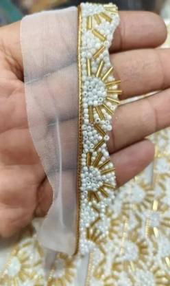 DEVHARU Border Lace Lace Saree Falls