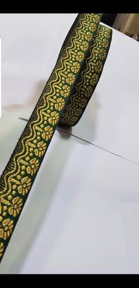 SANGEETAMTRPVT 18 MEATER DARK TREEN GREEN ALL JI HAVI ALL ROUND 1.25 INCH LACE Lace Saree Falls