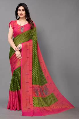 Printed Fashion Brasso Saree