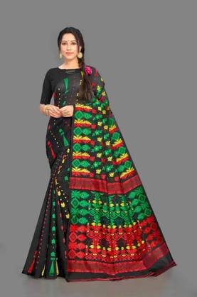 ShopGlobal Woven Jamdani Jacquard Saree