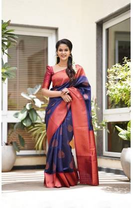 Woven Kanjivaram Jacquard, Pure Silk Saree