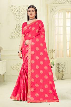 Floral Print Bollywood Art Silk Saree
