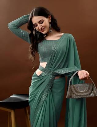 Labheshwari Embroidered Bollywood Georgette Saree