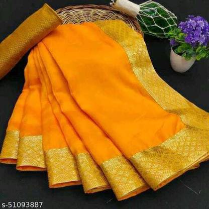 Solid Bollywood Art Silk Saree