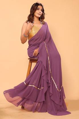 PATLANI STYLE Embroidered Bollywood Georgette Saree